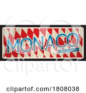 Poster, Art Print Of Travel Plate Design For Monaco