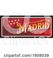Poster, Art Print Of Travel Plate Design For Madrid