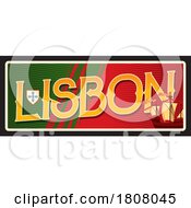 Poster, Art Print Of Travel Plate Design For Lisbon