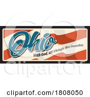 Poster, Art Print Of Travel Plate Design For Ohio
