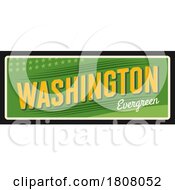 Travel Plate Design For Washington by Vector Tradition SM