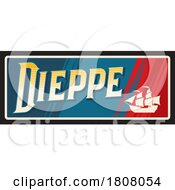 Poster, Art Print Of Travel Plate Design For Dieppe
