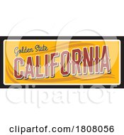 Poster, Art Print Of Travel Plate Design For California