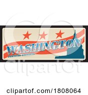 Poster, Art Print Of Travel Plate Design For Washington