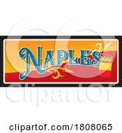 Poster, Art Print Of Travel Plate Design For Naples