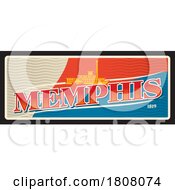 Poster, Art Print Of Travel Plate Design For Memphis