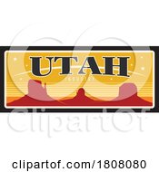 Poster, Art Print Of Travel Plate Design For Utah