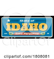 Poster, Art Print Of Travel Plate Design For Idaho