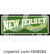 Poster, Art Print Of Travel Plate Design For New Jersey