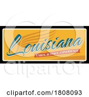 Poster, Art Print Of Travel Plate Design For Louisiana
