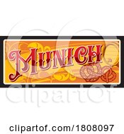 Poster, Art Print Of Travel Plate Design For Munich