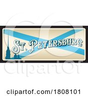 Poster, Art Print Of Travel Plate Design For St Petersburg