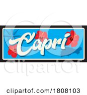Poster, Art Print Of Travel Plate Design For Capri