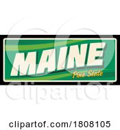 Poster, Art Print Of Travel Plate Design For Maine