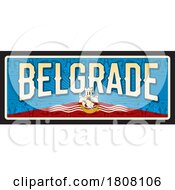 Poster, Art Print Of Travel Plate Design For Belgrade
