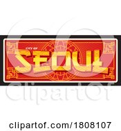 Poster, Art Print Of Travel Plate Design For Seoul