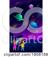 Poster, Art Print Of School Children Learning About Outer Space