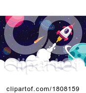 01/12/2024 - Rocket And Planets In Outer Space