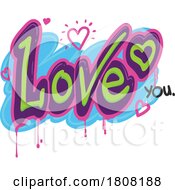 Poster, Art Print Of Love You Graffiti Design