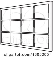 Poster, Art Print Of Black And White Glass Block Window
