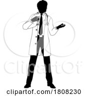 Doctor Man Medical Clipboard Silhouette Person