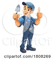 Bricklayer Mascot Tool Mason Construction Mascot