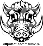 Boar Wild Hog Razorback Warthog Mascot Pig Cartoon