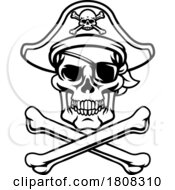 01/16/2024 - Pirate Hat Skull And Crossbones Cartoon