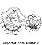 01/16/2024 - Pirate Ice Hockey Sports Mascot Cartoon