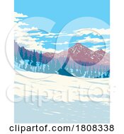 Poster, Art Print Of Mt Charleston Nevada Wpa Artmount Charleston In Spring Mountains Range Nevada Usa Wpa Art Poster
