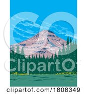 Poster, Art Print Of Glacier National Park In The Rocky Mountains Of Montana Usa Wpa Poster Art