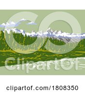 Teton Range In The Clouds Wyoming Wpa Poster Art