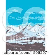 Trident Volcano In Katmai National Park And Preserve Alaska WPA Poster Art
