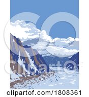 Poster, Art Print Of Ruth Glacier In Denali National Park In Alaska Wpa Poster Art