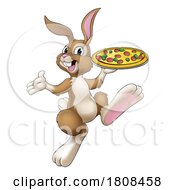 01/30/2024 - Easter Bunny Rabbit Cartoon Pizza Restaurant Chef