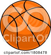 Poster, Art Print Of Basketball Ball Cartoon Sports Icon Illustration