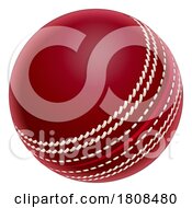 Poster, Art Print Of Cricket Ball Cartoon Sports Icon Illustration