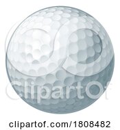 Poster, Art Print Of Golf Ball Cartoon Sports Icon Illustration