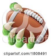 Poster, Art Print Of American Football Ball Claw Monster Animal Hand