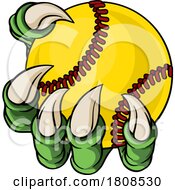 Poster, Art Print Of Claw Softball Baseball Ball Dragon Monster Hand