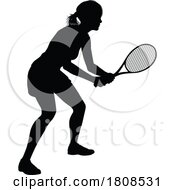 02/02/2024 - Tennis Silhouette Sport Player Woman
