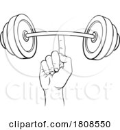 Weightlifting Hand Finger Holding Barbell Concept