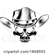 02/03/2024 - Skull Cowboy Hat Grim Reaper Cartoon