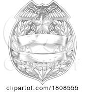 02/03/2024 - Police Military Eagle Badge Shield Sheriff Crest