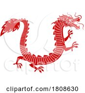 Poster, Art Print Of Red Chinese Dragon
