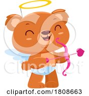 Poster, Art Print Of Cartoon Valentines Day Bear Cupid Mascot