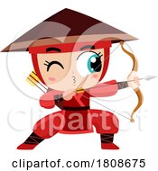 Cartoon Archer Ninja Girl