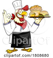Poster, Art Print Of Cartoon Chef Rooster Chicken Mascot Character