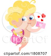 Cartoon Day Cupid With Valentines And Love Letters