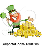 02/09/2024 - Cartoon Leprechaun With Gold